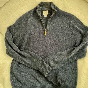 St. John's Bay Men's Dark Blue Zip-Up Sweater
